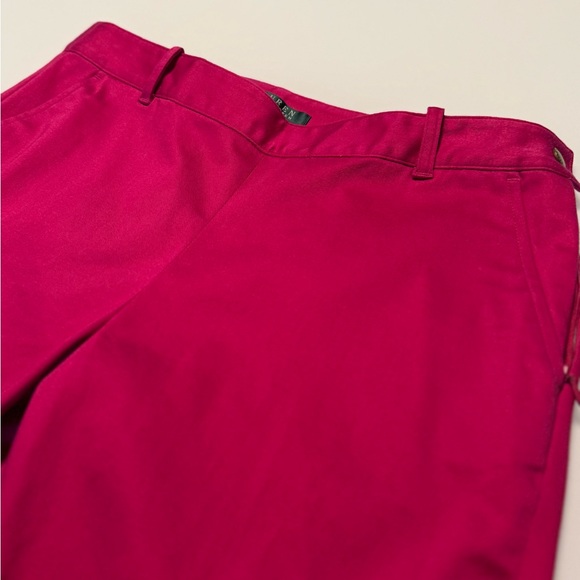 🩷 Lauren by Ralph Lauren Vibrant Hot Pink Women’s Pants Size 4 - Picture 4 of 11